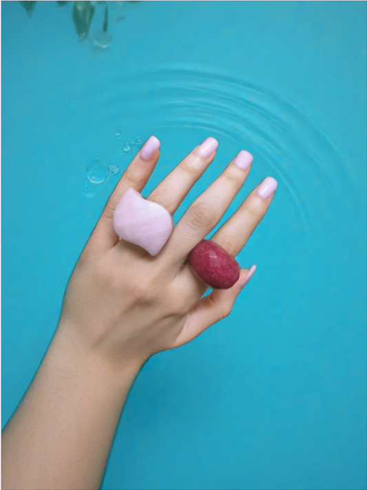 Strawberry Milk - Agate Ring