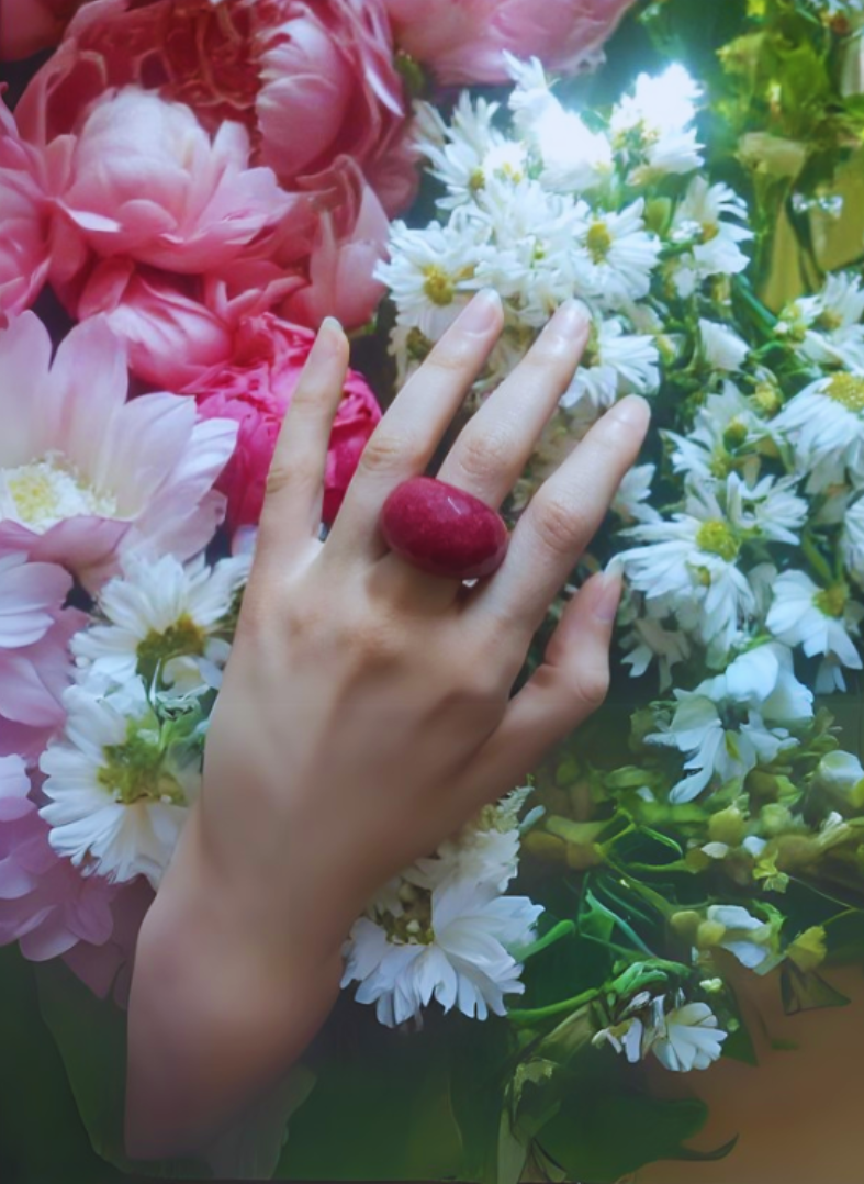 Pomegrante - Agate Ring